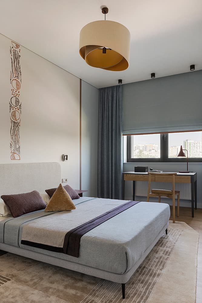 Геометрические панно и отсылки к африканскому искусству в интерьере квартиры — проект Екатерины Владимировой