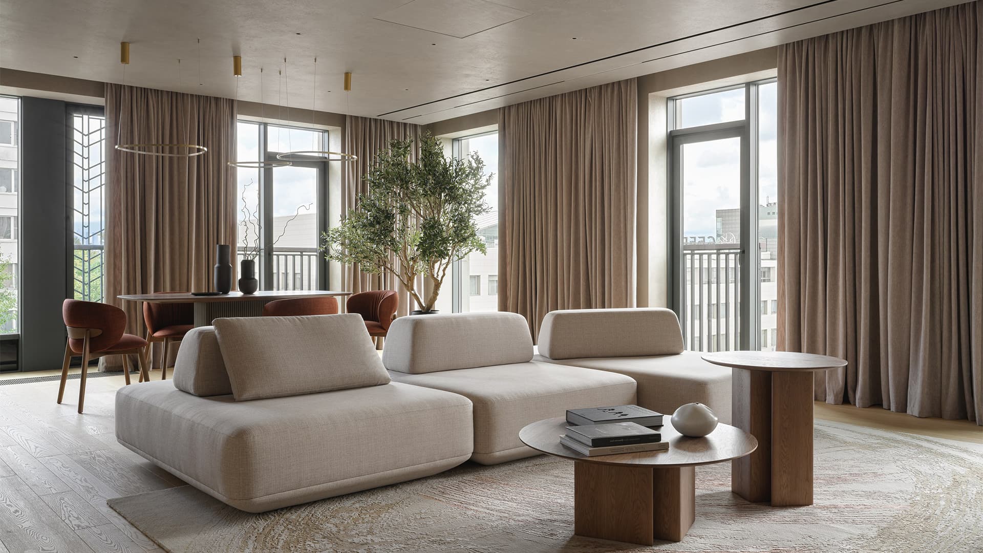 Теплые тона в интерьере бутиковой квартиры — проект архитектурной студии A&ES