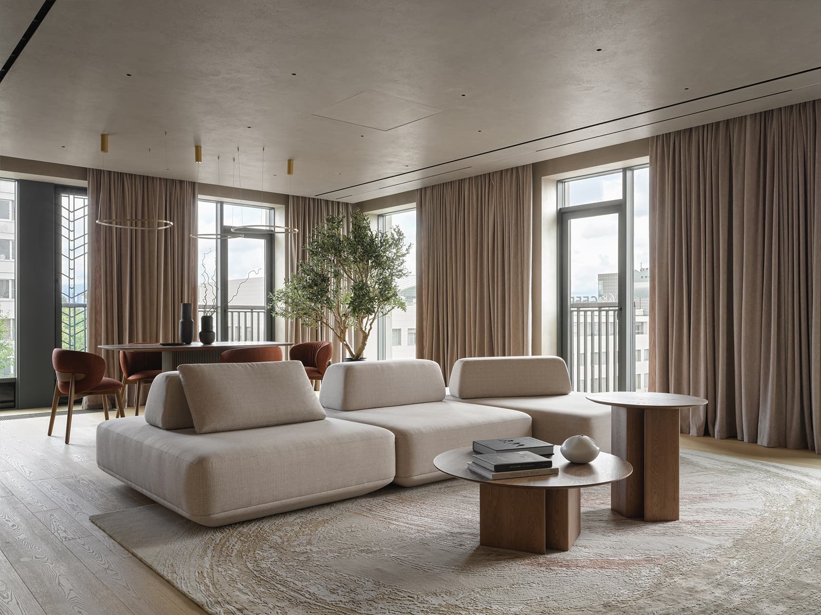 Теплые тона в интерьере бутиковой квартиры — проект архитектурной студии A&ES