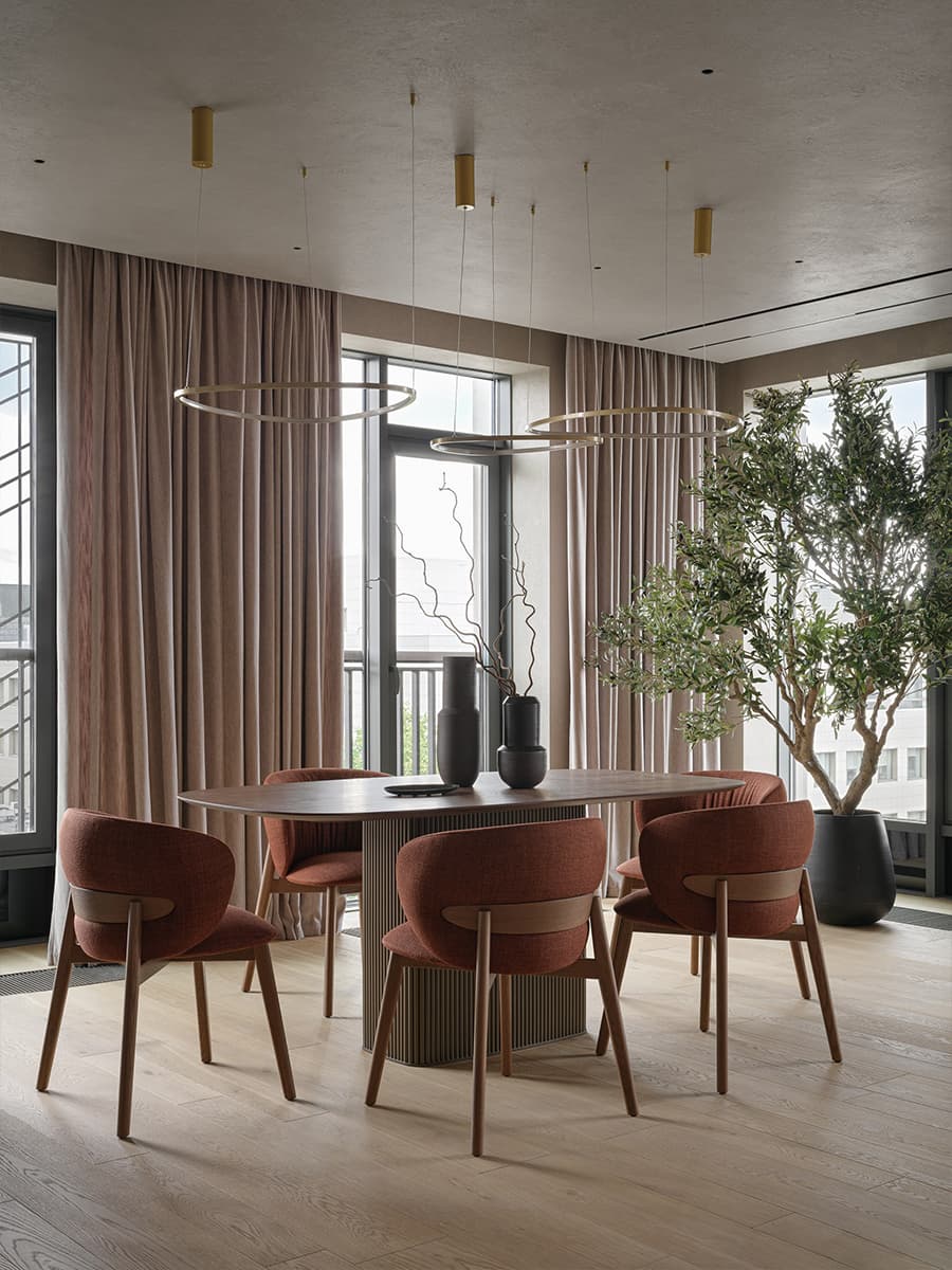 Теплые тона в интерьере бутиковой квартиры — проект архитектурной студии A&ES