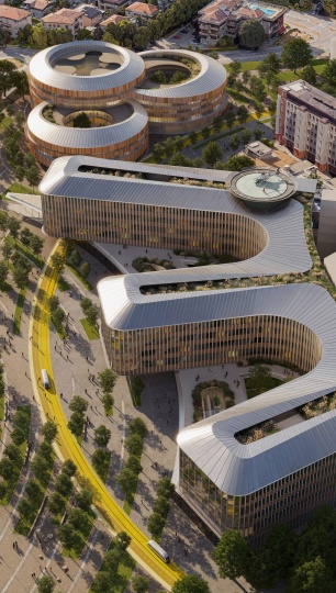 Карло Ратти и Park Associati построят километровый парк вокруг больницы в Брешии