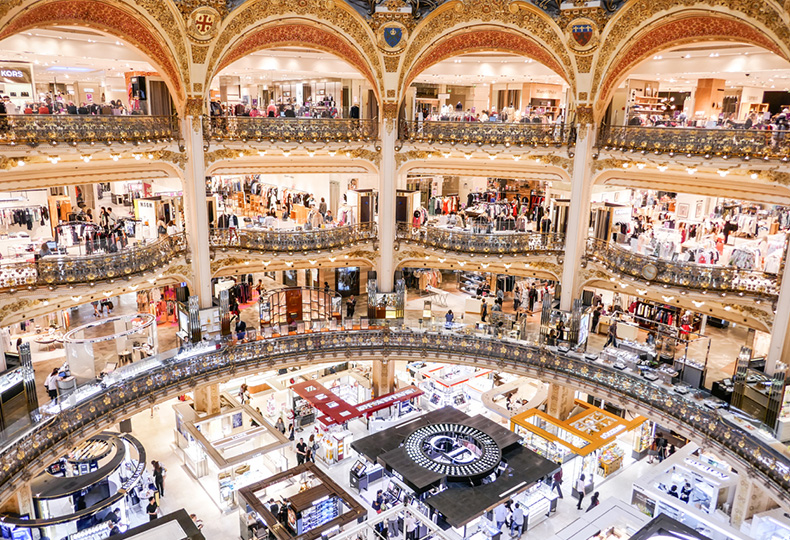 Galeries Lafayette в Париже, Франция