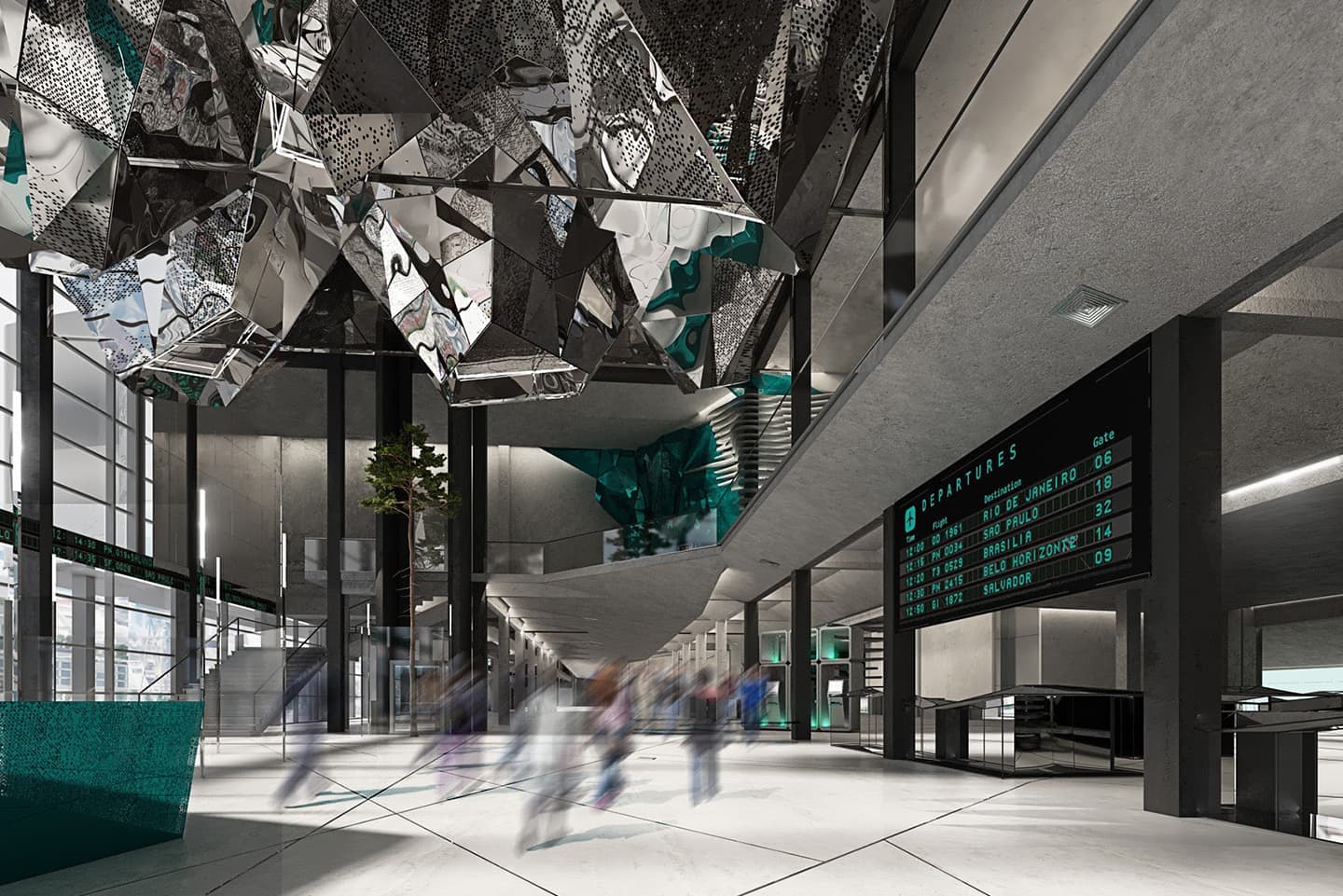 Проект для аэропорта Кольцово. Cтуденты программы Дизайн общественных интерьеров БВШД: Екатерина Дуброва, Татьяна Павлова