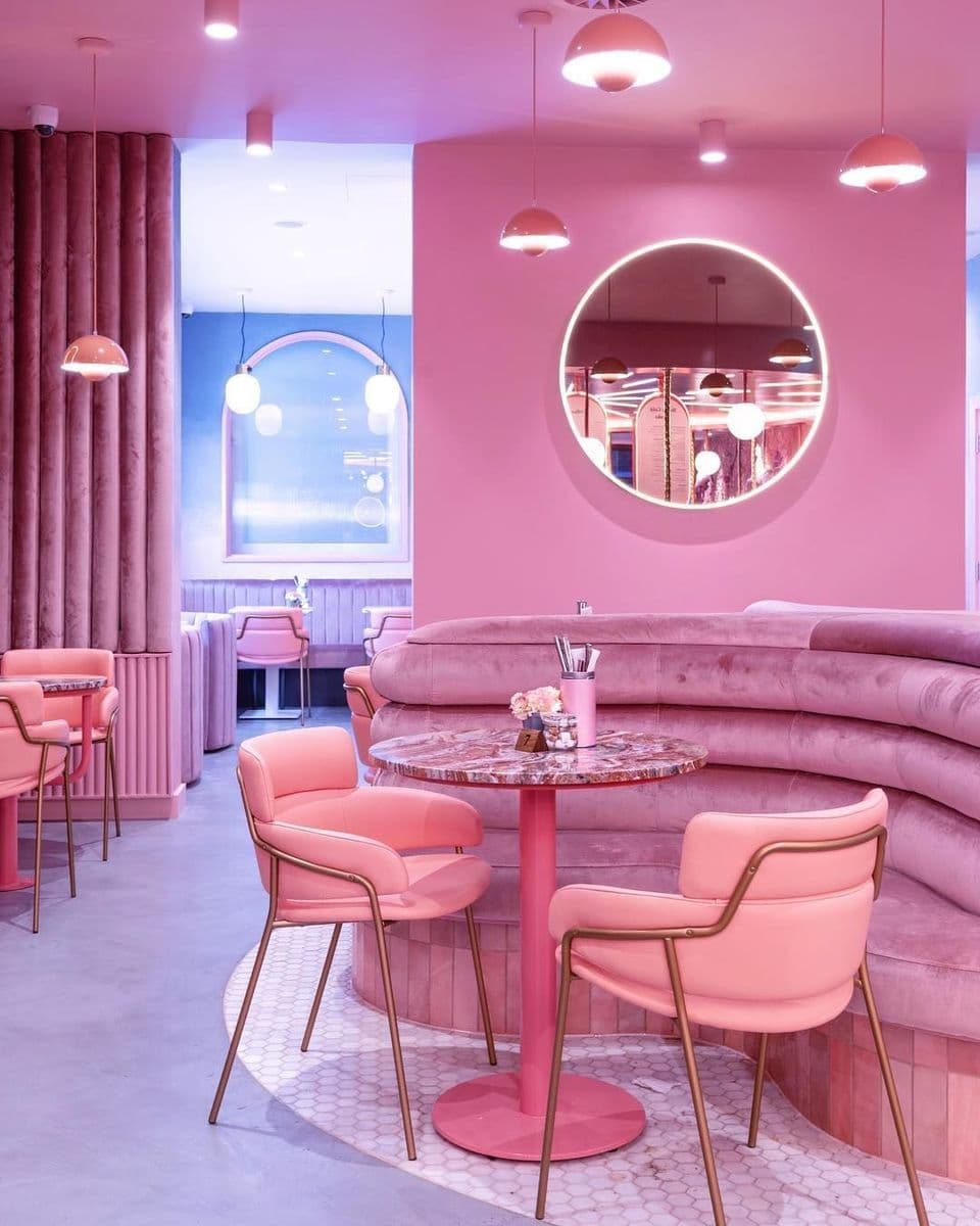 Неоновая розовая сказка Elan Café (Найтсбридж, Лондон)