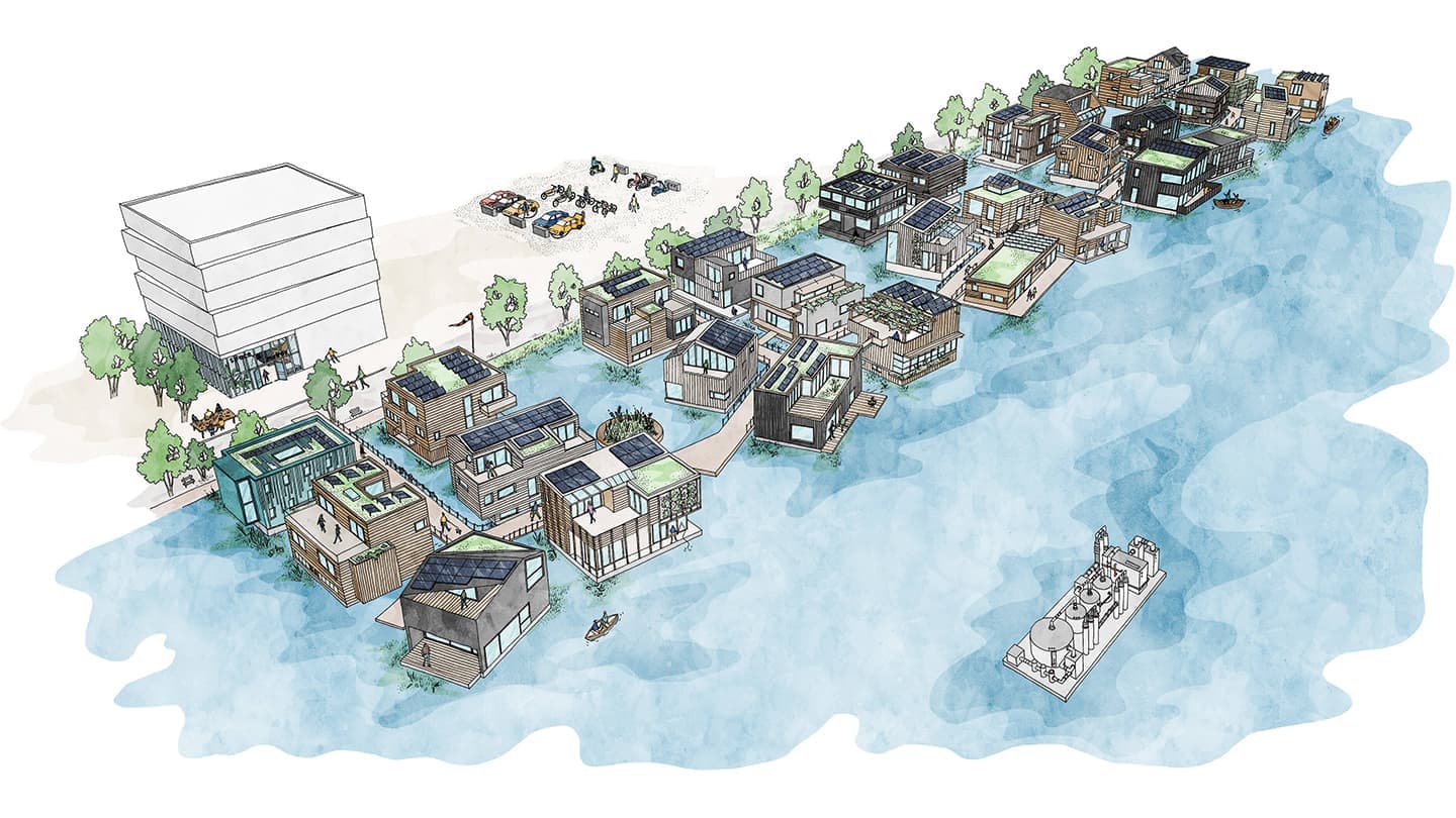 Schoonschip: экологичный жилой район на воде