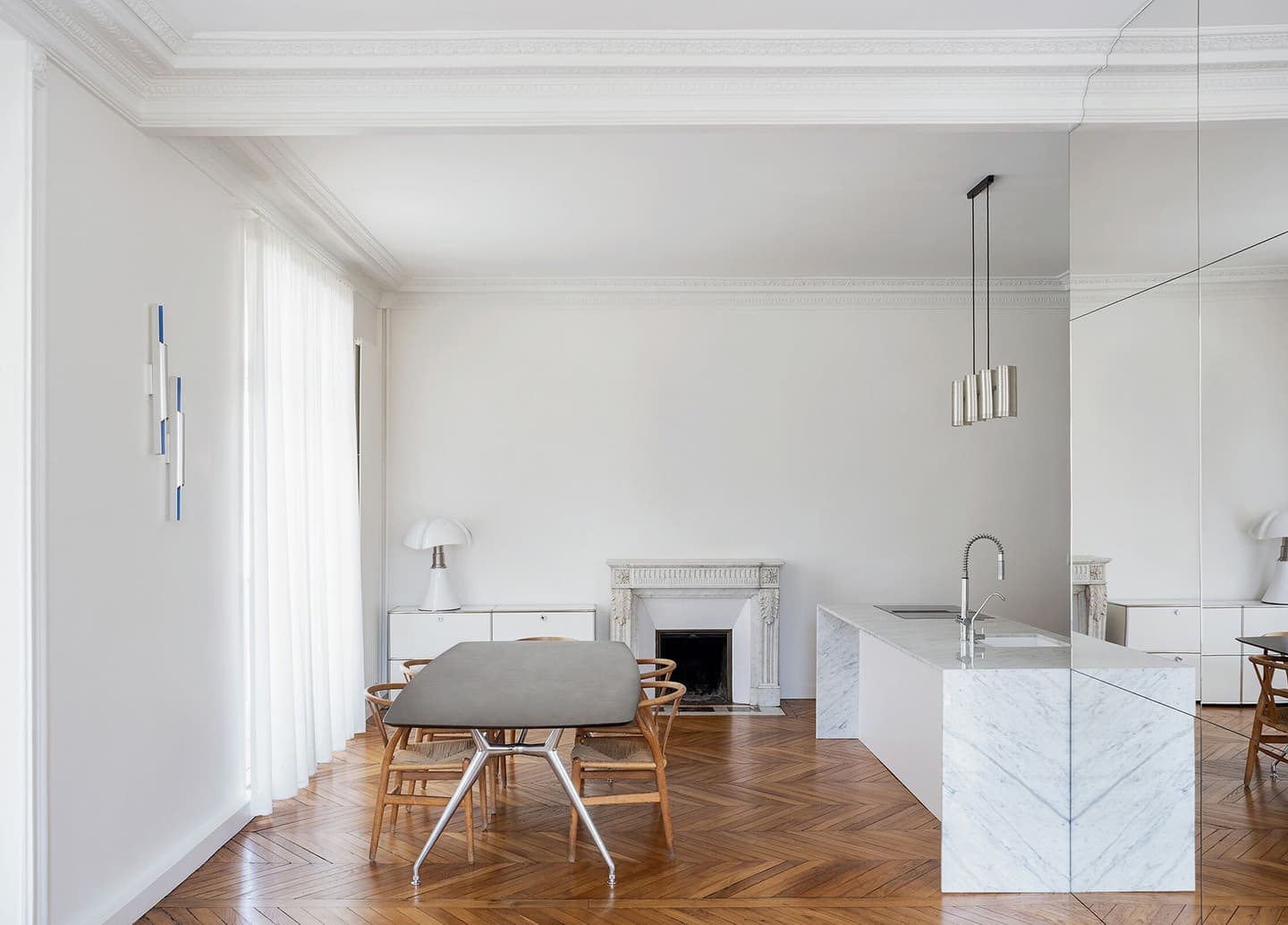 Парижские апартаменты с мраморной отделкой — проект GAPANTE