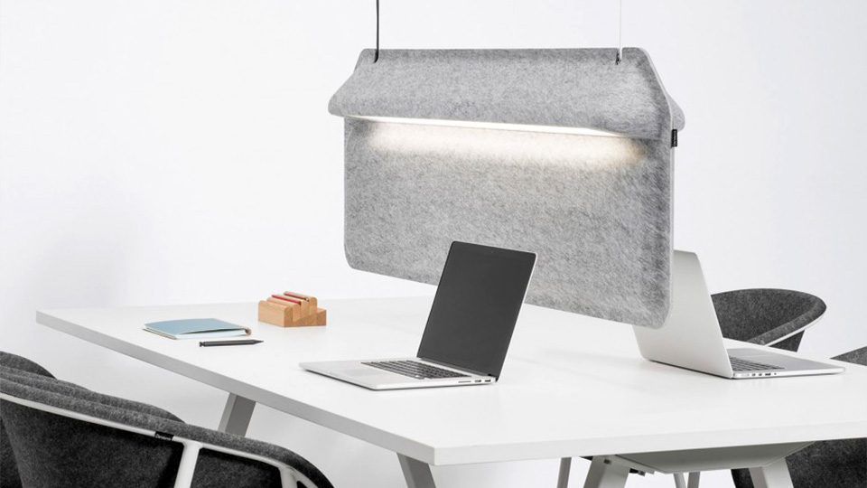 Войлочная перегородка Workspace Divider Lamp студии De Vorm