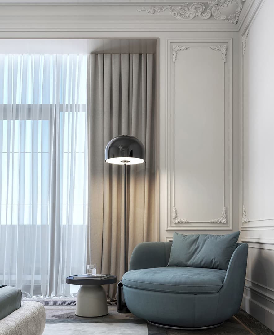 Кресло Bart, Moooi. Пентхаус White Elegance. Дизайн: Ab-architects