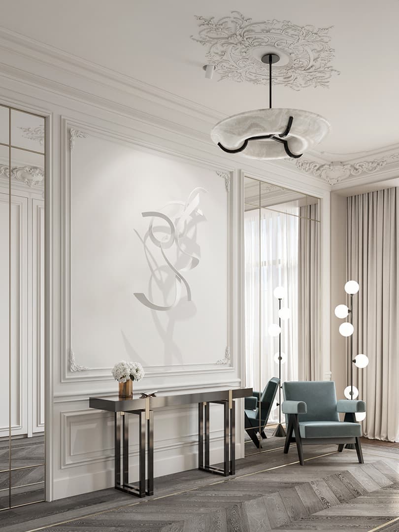 Кресло 053 Capitol Complex, Cassina. Пентхаус White Elegance. Дизайн: Ab-architects