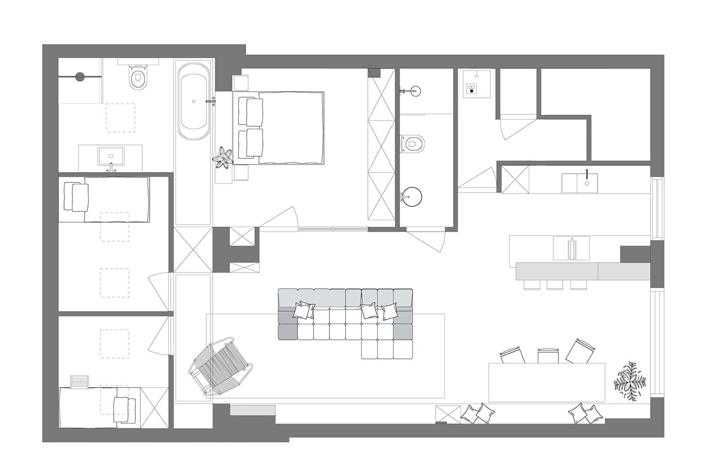 Переоборудованный гараж для жизни – проект студии Barde + vanVoltt