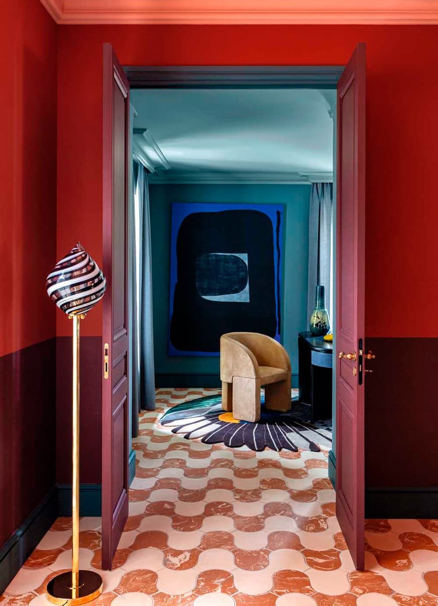 Яркий интерьер в особняке XIX века – проект дизайнера Мари-Лиз Фери