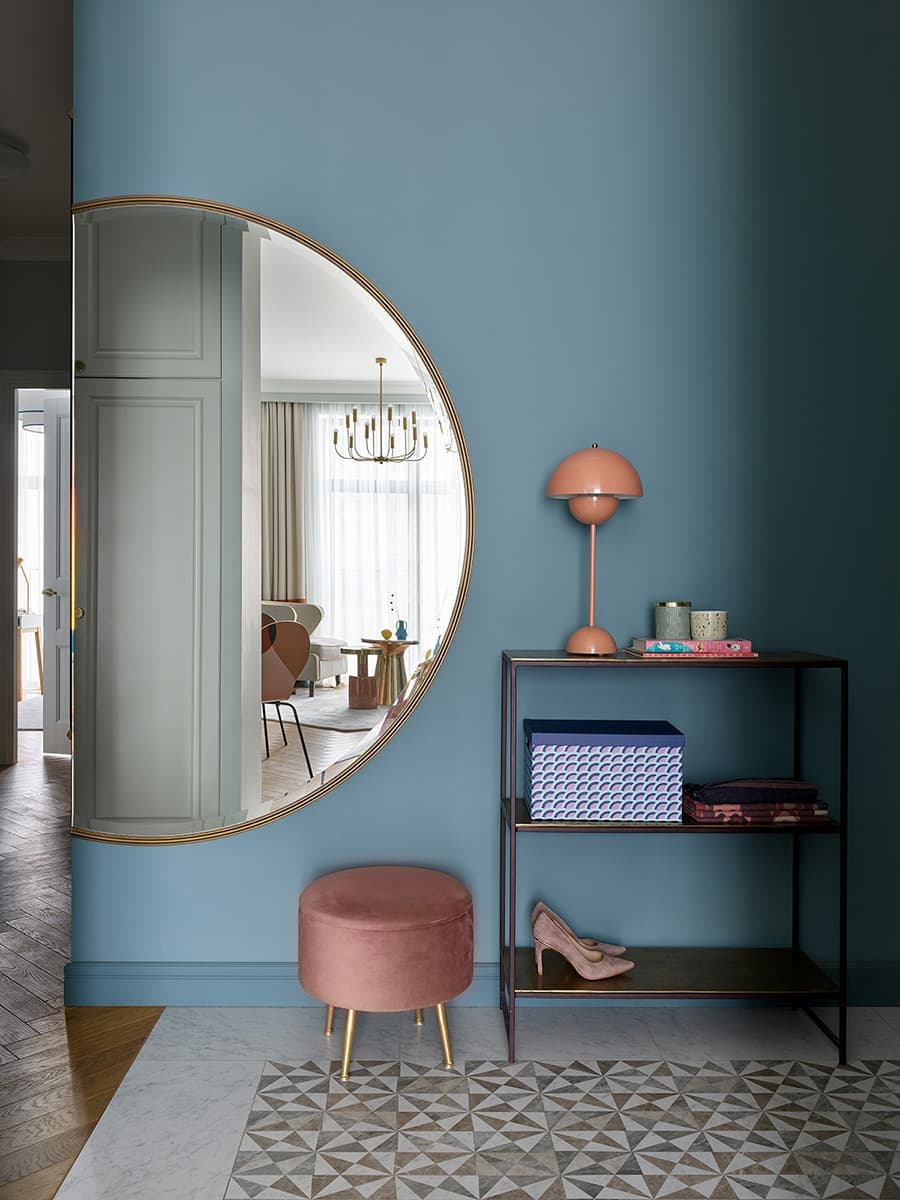 Квартира в Москве с использованием геометрии в интерьере – проект дизайнера Анастасии Холопцевой