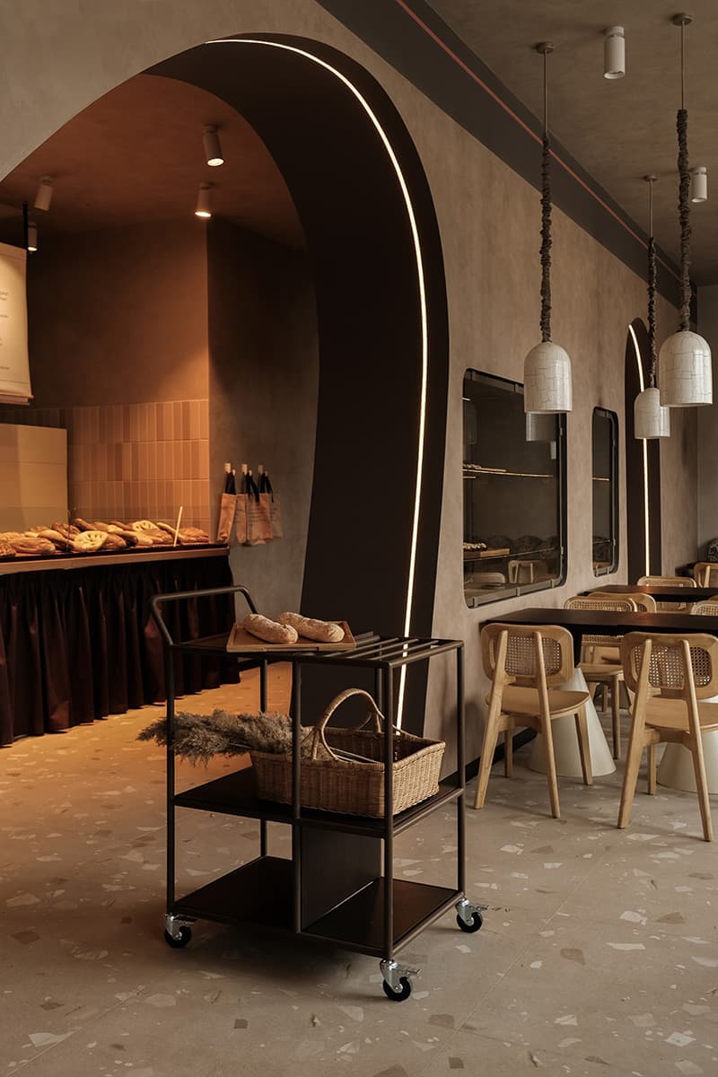 Интерьер кафе-пекарни, вдохновленный хлебом – проект STUDIO SHOO