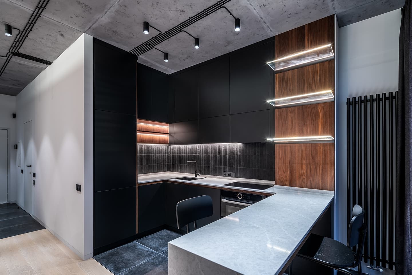 Строгий интерьер в стиле лофт для киевской квартиры – проект дизайн-студии Lauri Brothers