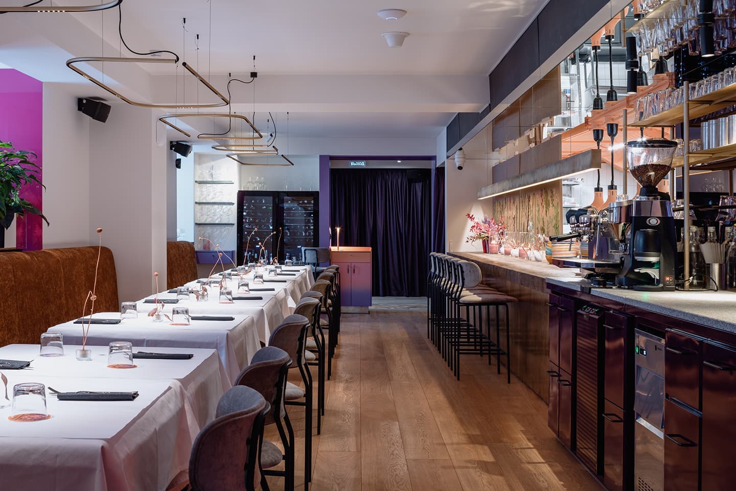 Элегантный интерьер гастробистро MOST – проект дизайнера Юлии Ионовой