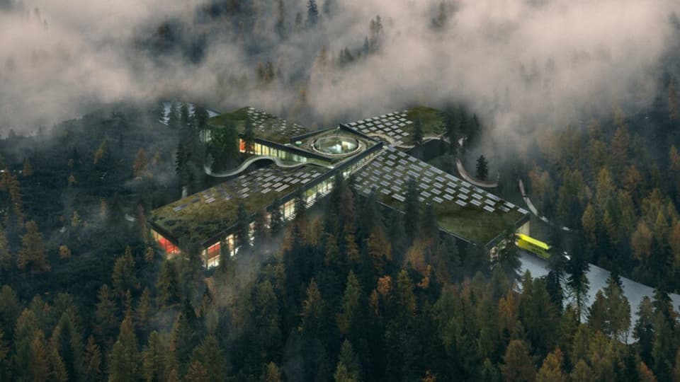 Завод The Plus по проекту Bjarke Ingels Group. Рендеры: Lucian R