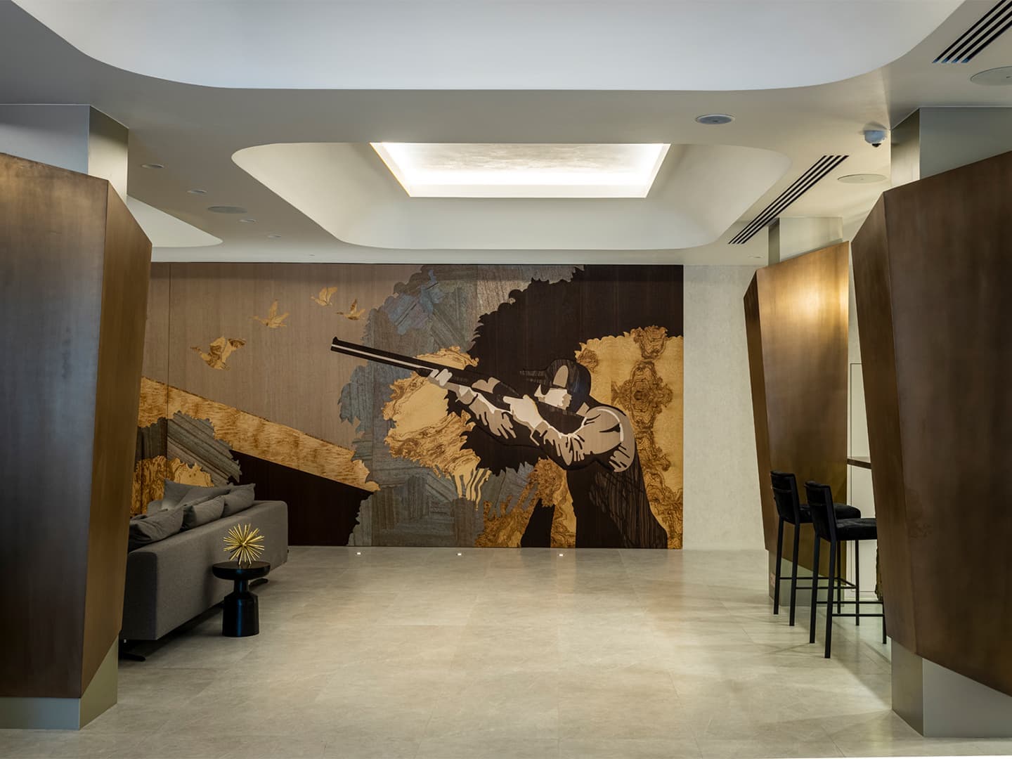 Брутальная эстетика в интерьере стрелкового клуба – проект Elena Krylova Studio