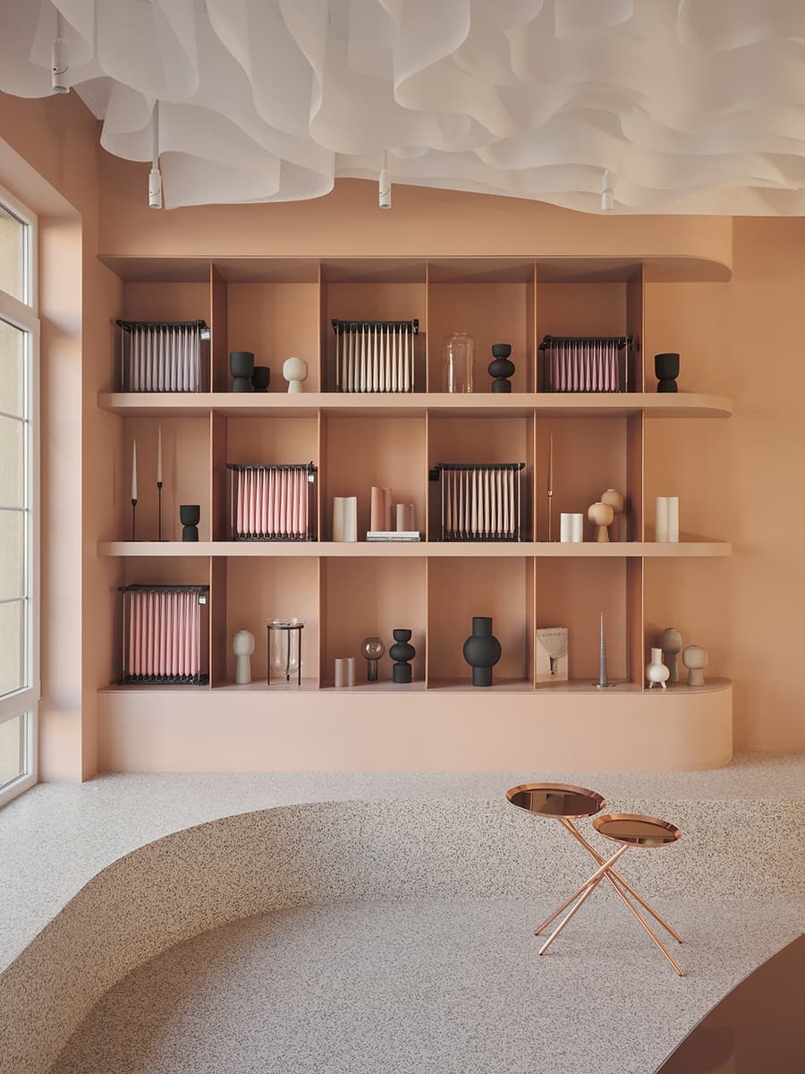 Нежный дизайн цветочного бутика в Калининграде – проект Levkovich Architects