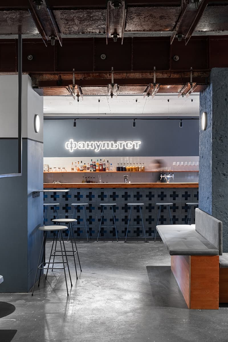 Интерьер кафе-бара с авангардистским характером – проект дизайн-бюро Zavod11