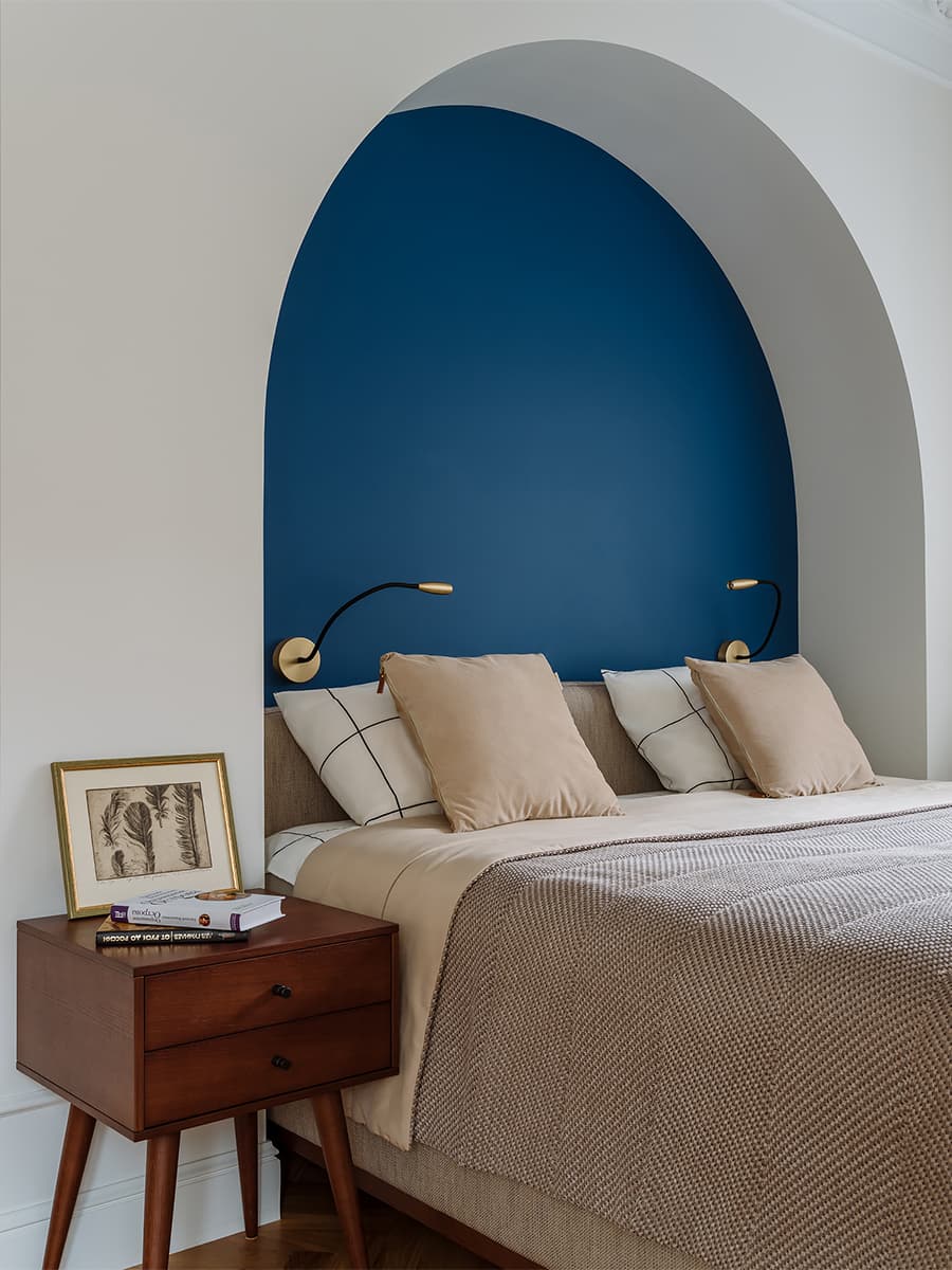 Интерьер, вдохновленный работами художника-абстракциониста Юрия Злотникова – проект Татьяны Красиковой