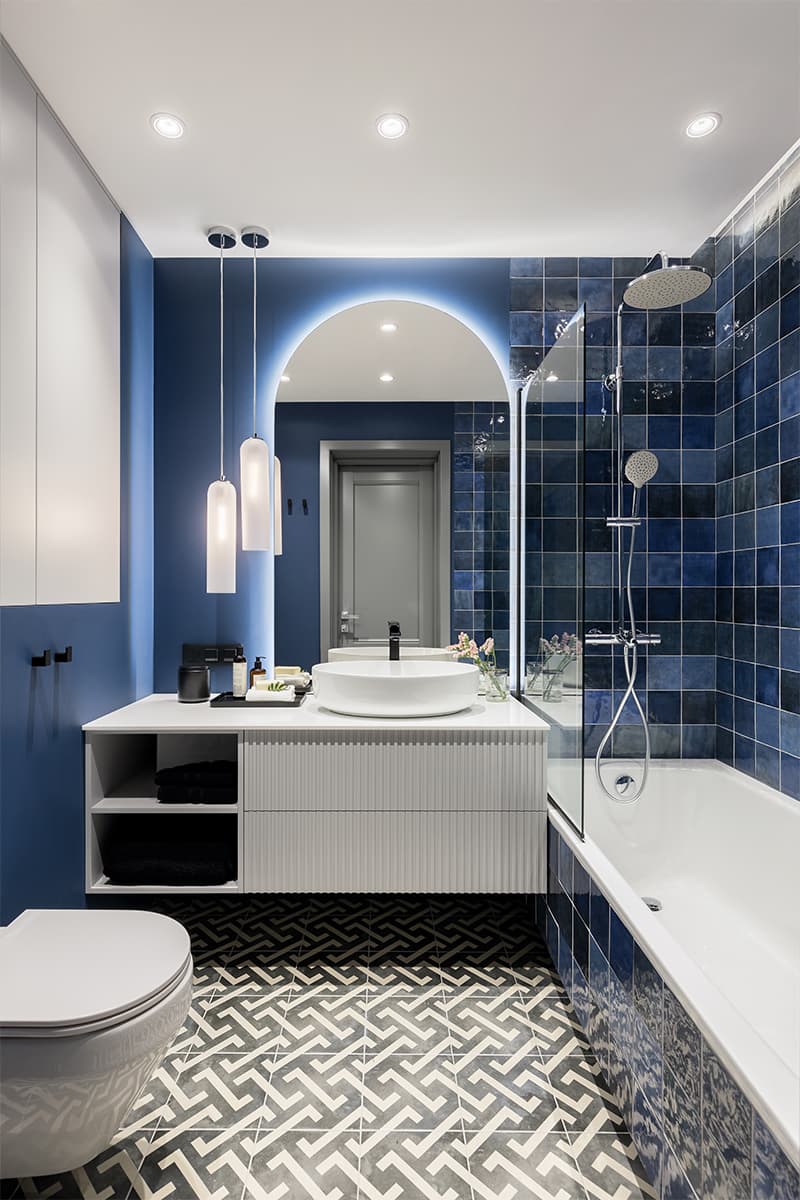 Смелые решения и цвета в интерьере семейной квартиры – проект Екатерины Третьяковой