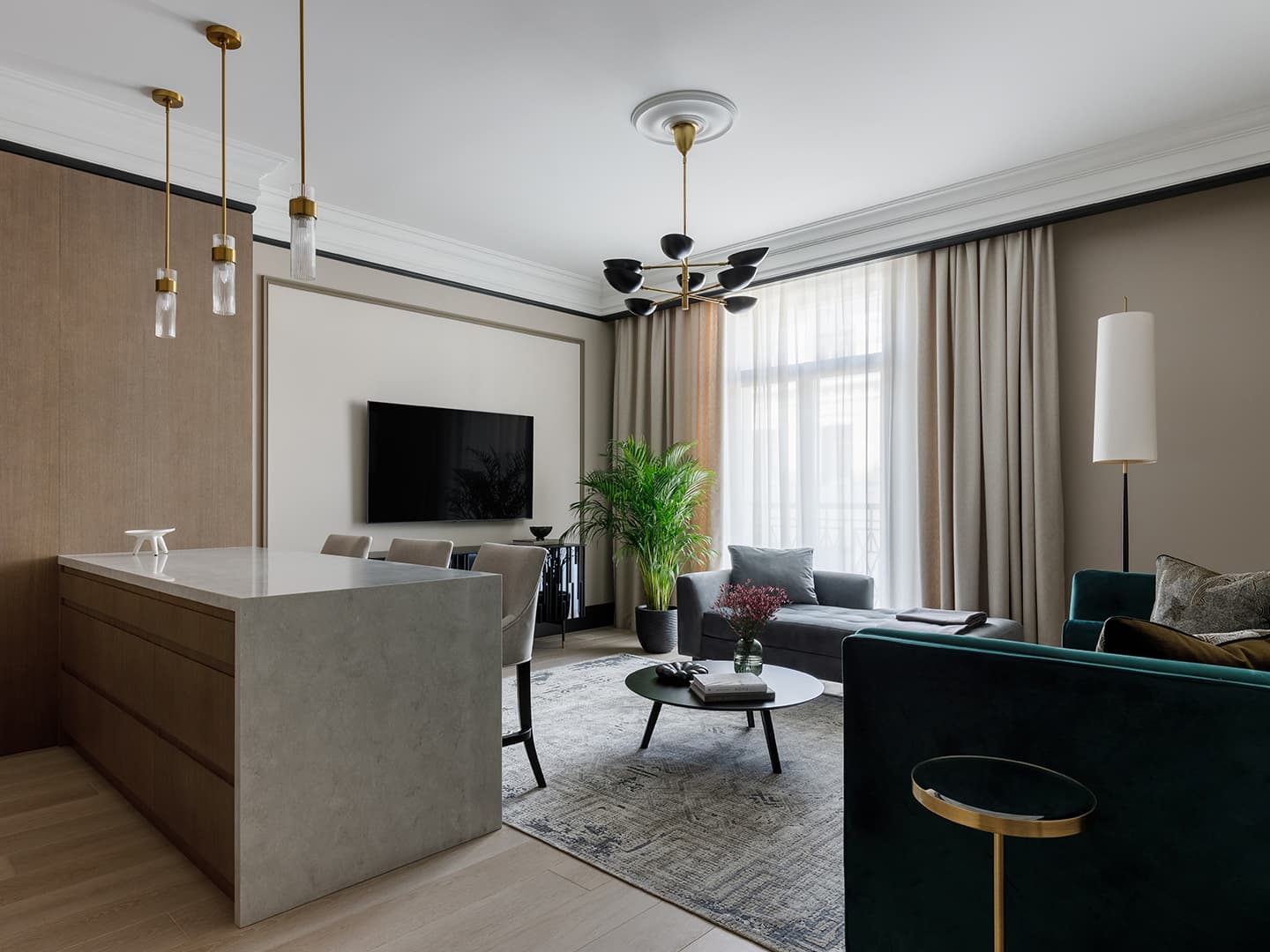 Изысканный интерьер с авторской мебелью для квартиры в центре Москвы — проект Дины Салаховой