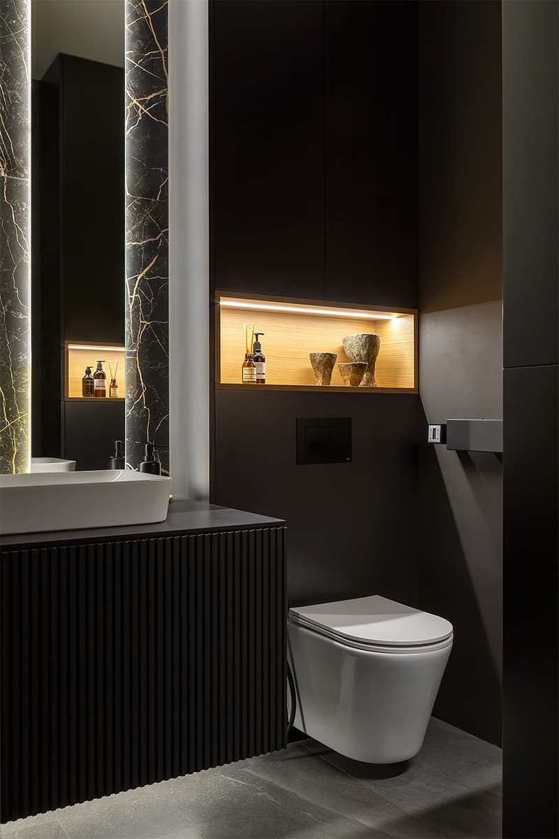 Найти пятый угол: интерьер квартиры с диагональными стенами и нелинейной планировкой – проект Ольги Божьевой