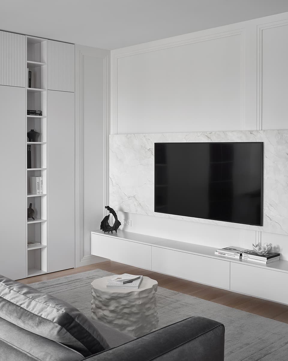 Инь и ян: тотальный монохром в интерьере московской квартиры – проект дизайн-бюро LINES