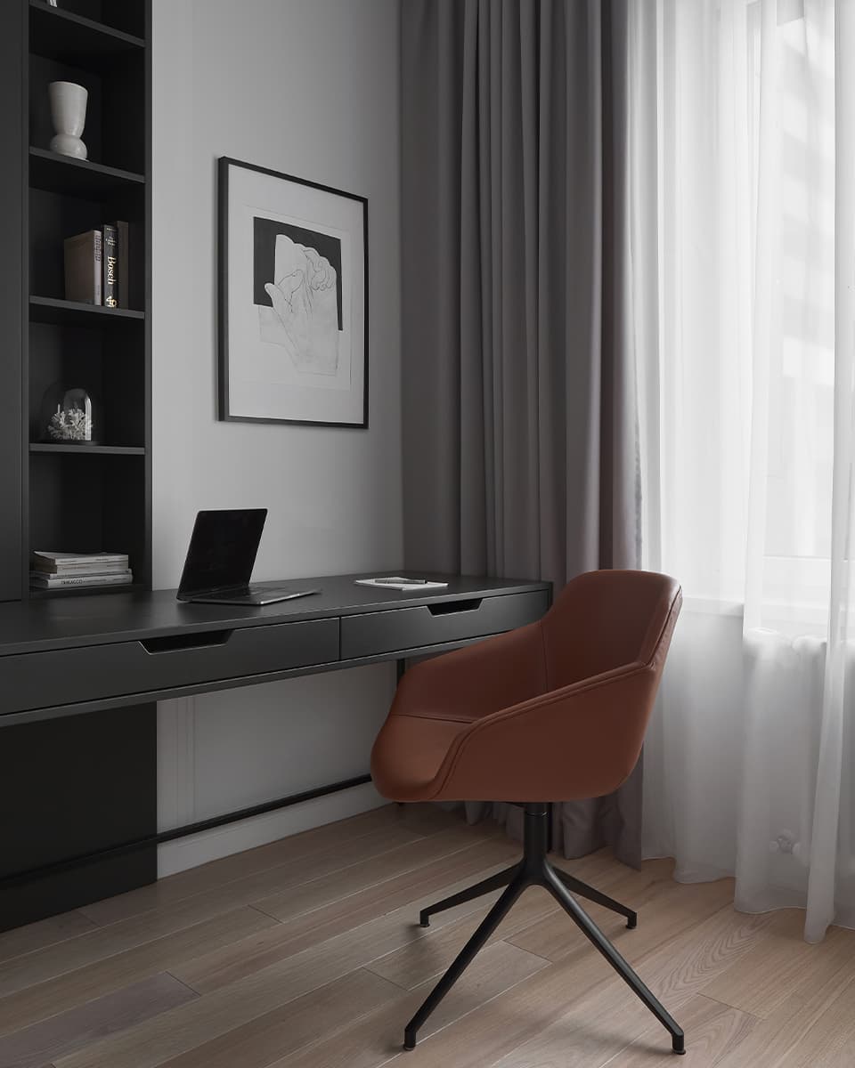 Инь и ян: тотальный монохром в интерьере московской квартиры – проект дизайн-бюро LINES