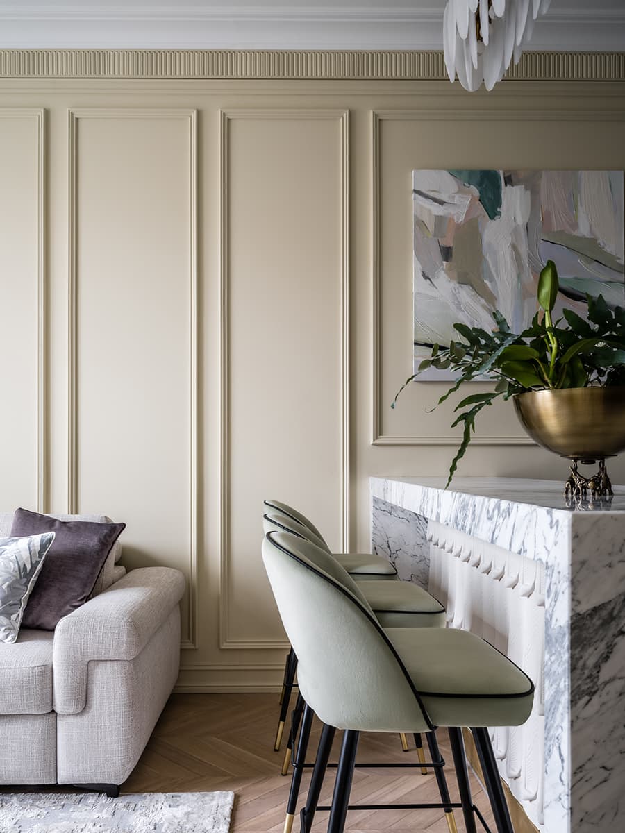 Интерьер квартиры для отдыха в классическом стиле – проект Дарьи Сабитовой