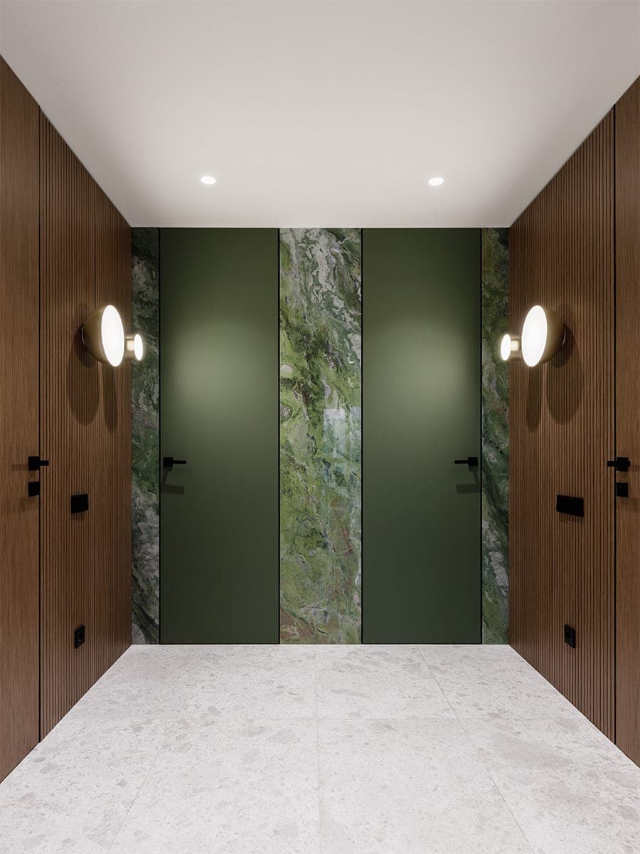 От изумрудного до оливкового: все оттенки зеленого в интерьере московской квартиры — проект студии дизайна BALCON