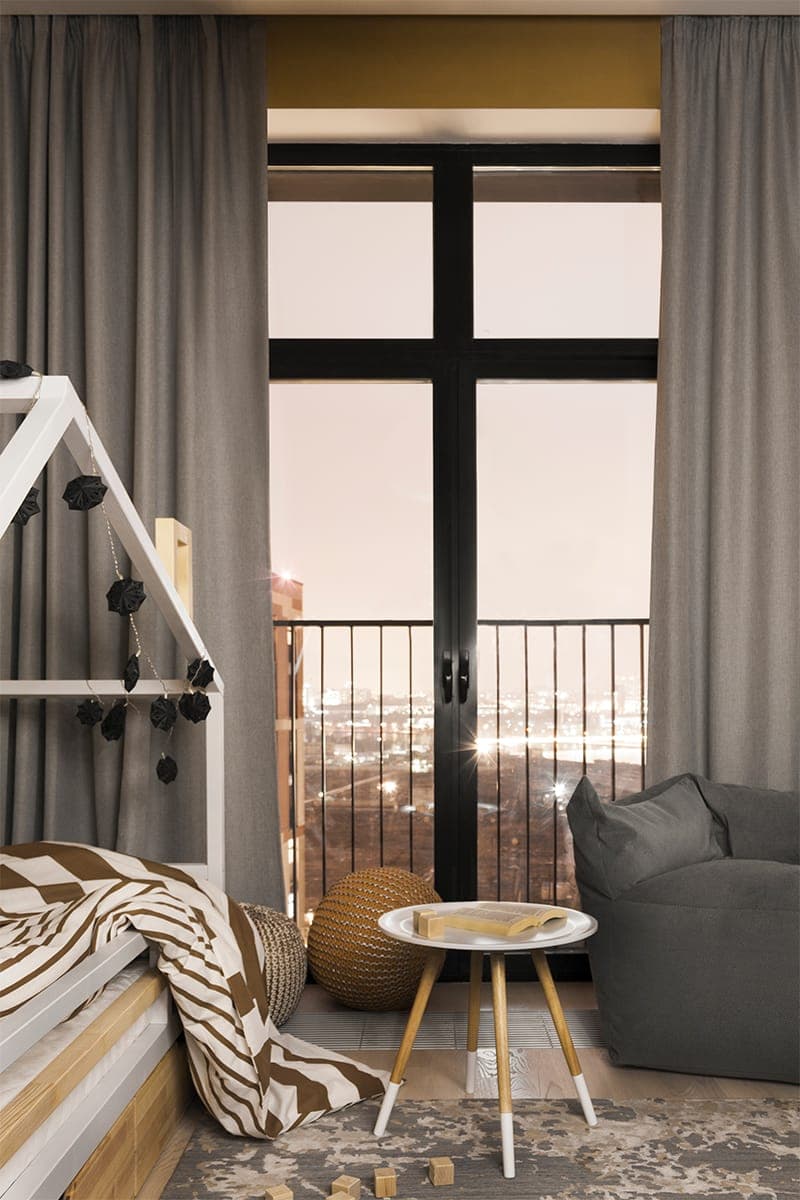 Яркие краски в интерьере квартиры для активной семьи с двумя детьми — проект студии «Точка дизайна»