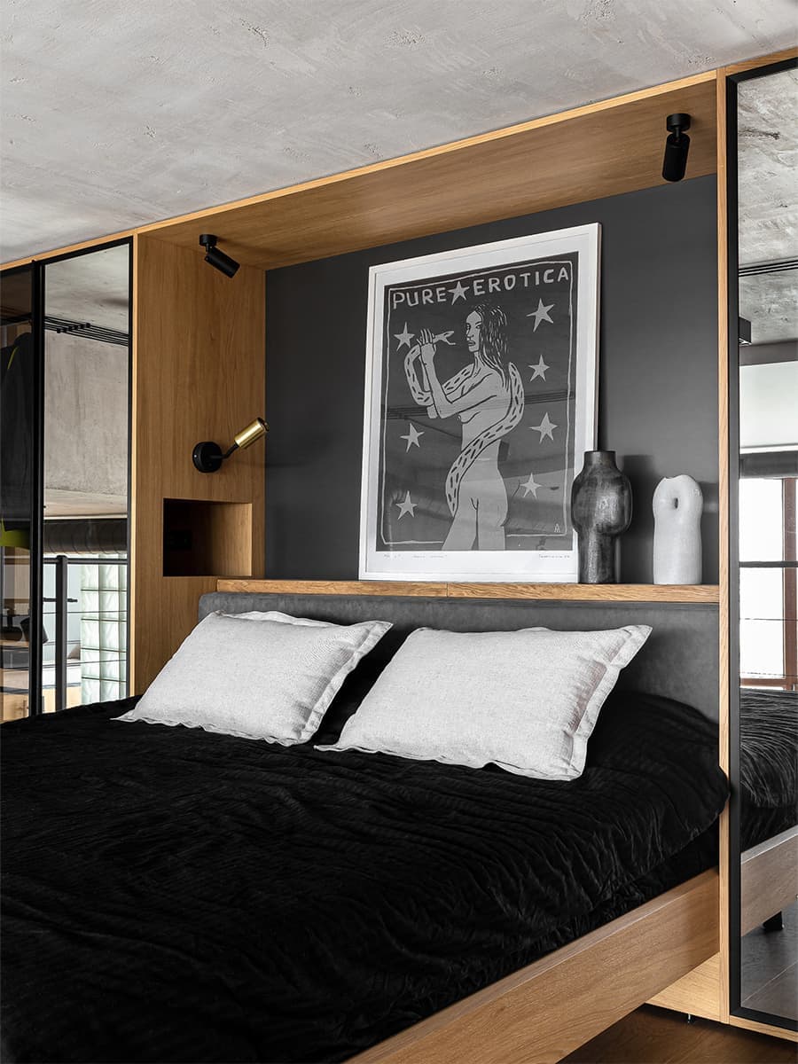 Уютный интерьер двухуровневой квартиры в стиле лофт — проект LOFT APARTMENT от ZROBIM architects