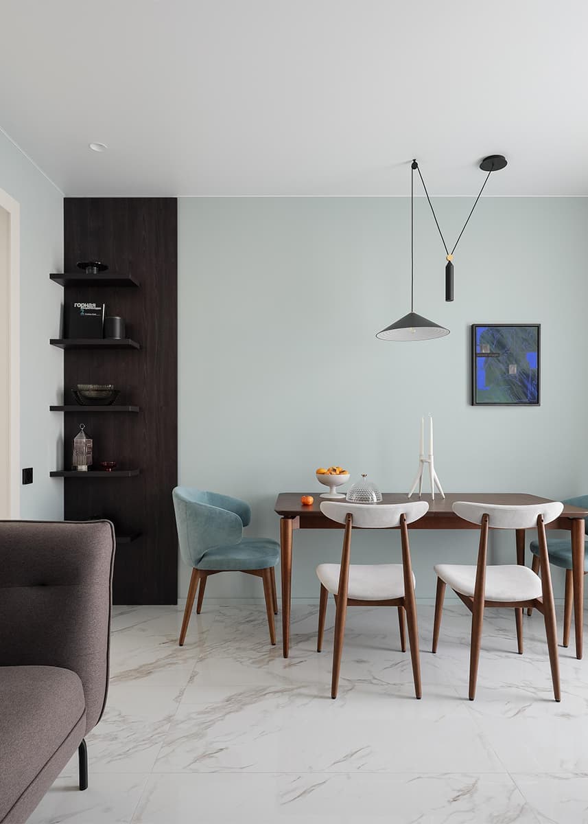 Микс темных и светлых тонов в интерьере для молодого человека — проект Светланы Ковальчук