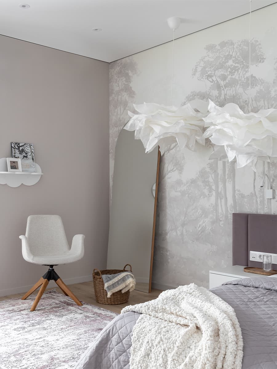 Интерьер семейной квартиры со сказочной детской спальней — проект Дарьи Исаевой