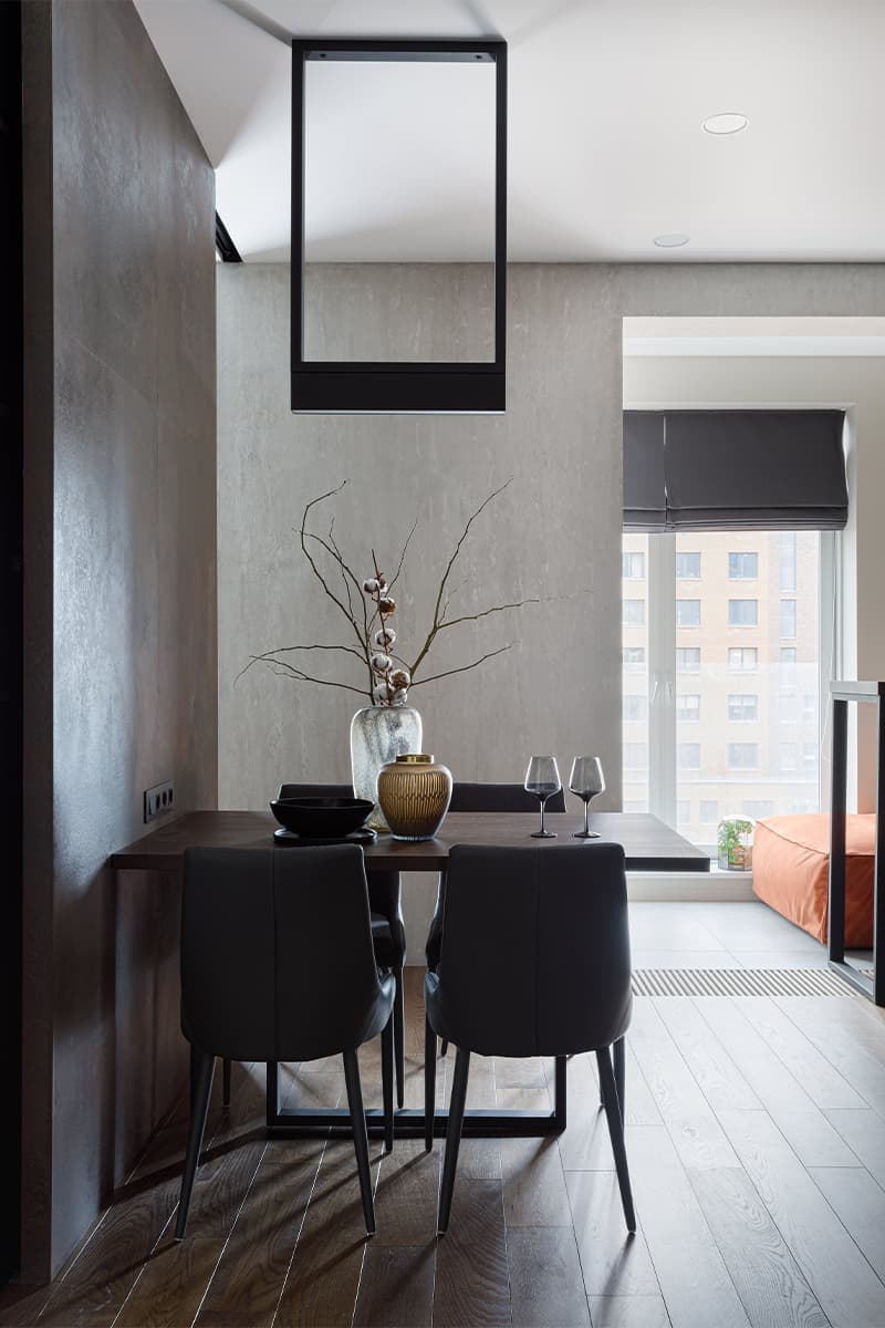 Игра пропорций и геометрии в интерьере квартиры с двумя гардеробными — проект Анны Доброковской