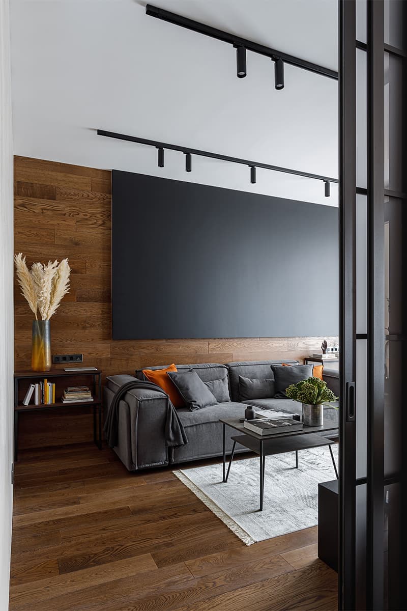 Игра пропорций и геометрии в интерьере квартиры с двумя гардеробными — проект Анны Доброковской