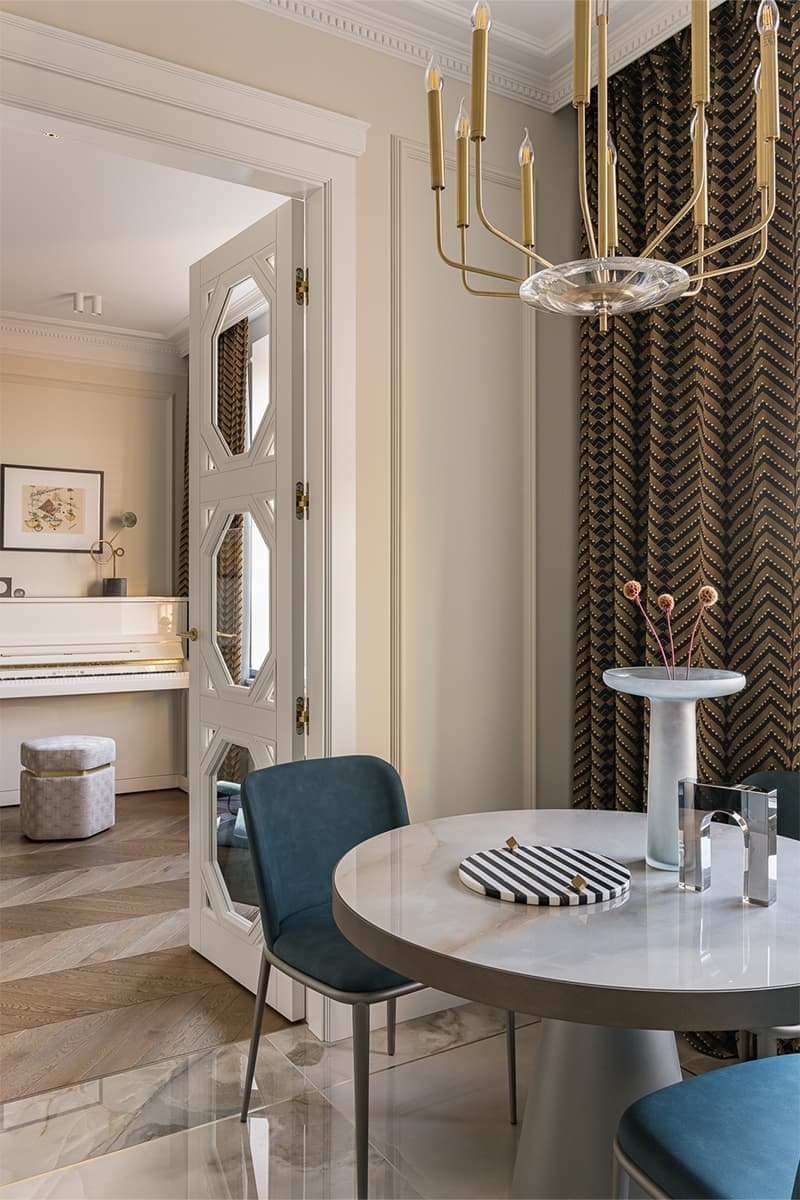 Эклектичный интерьер московской квартиры с яркими акцентами — проект Юлии Сафоновой