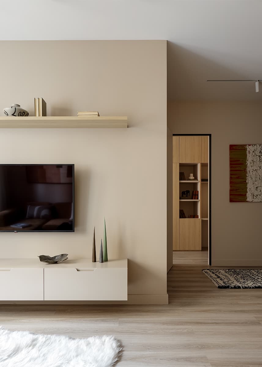 Универсальный интерьер светлой квартиры для сдачи в аренду — проект Натальи Тугановой