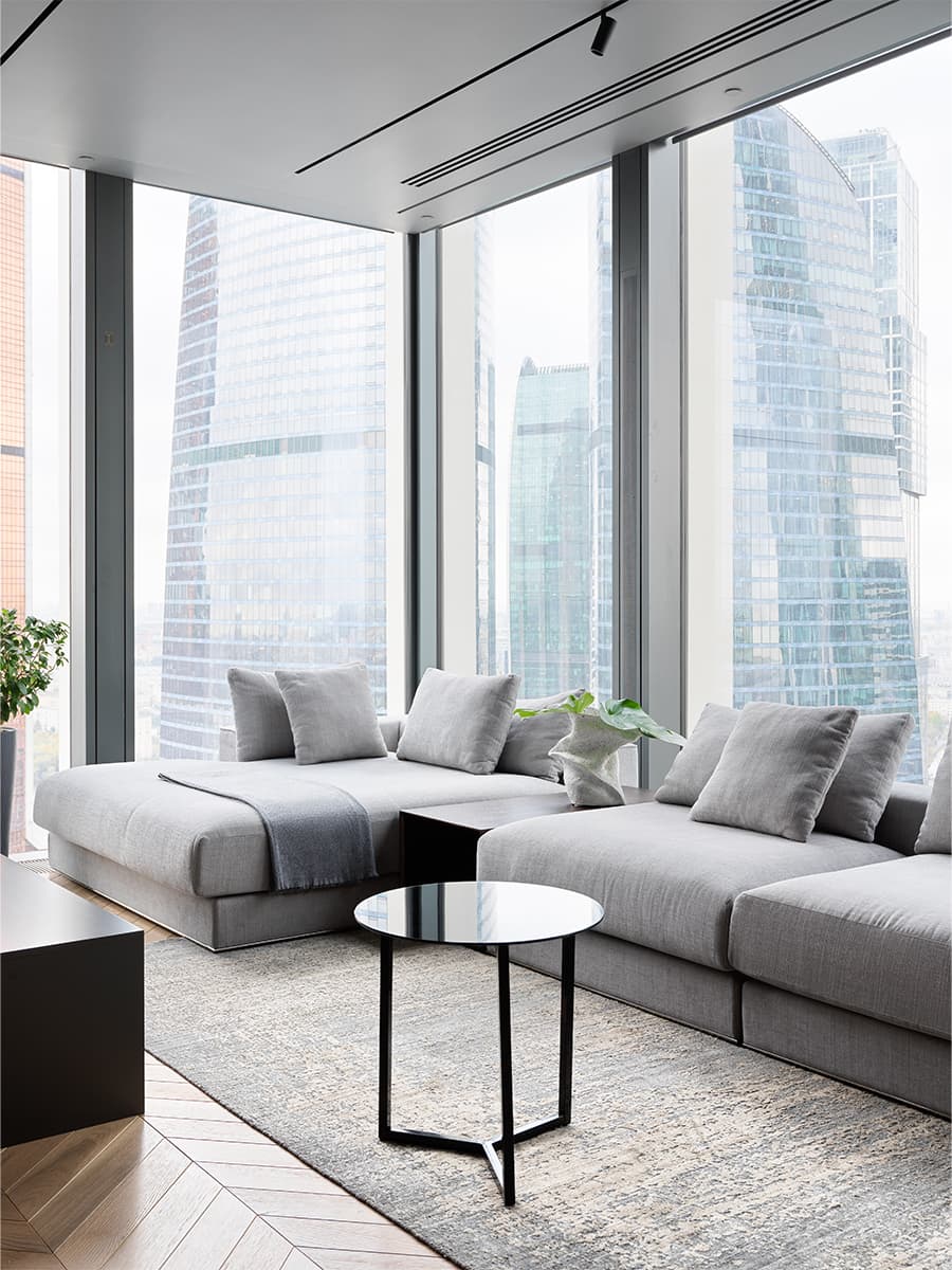 Сдержанный интерьер квартиры в башне Москва-Сити — проект студии ArtD