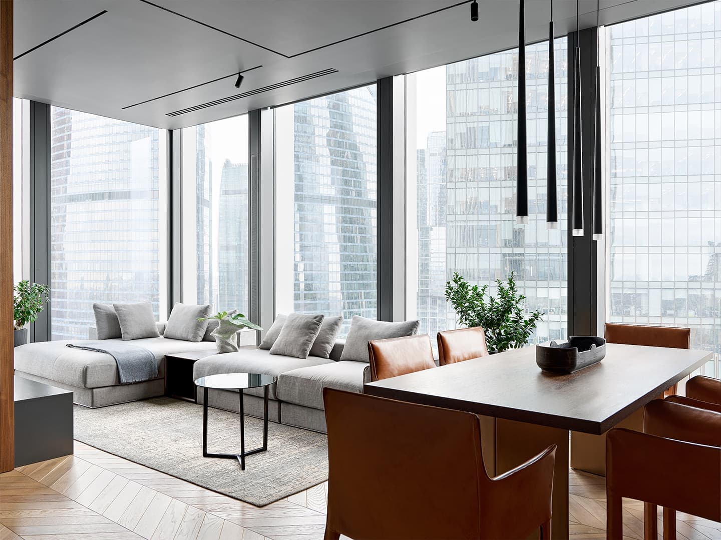 Сдержанный интерьер квартиры в башне Москва-Сити — проект студии ArtD