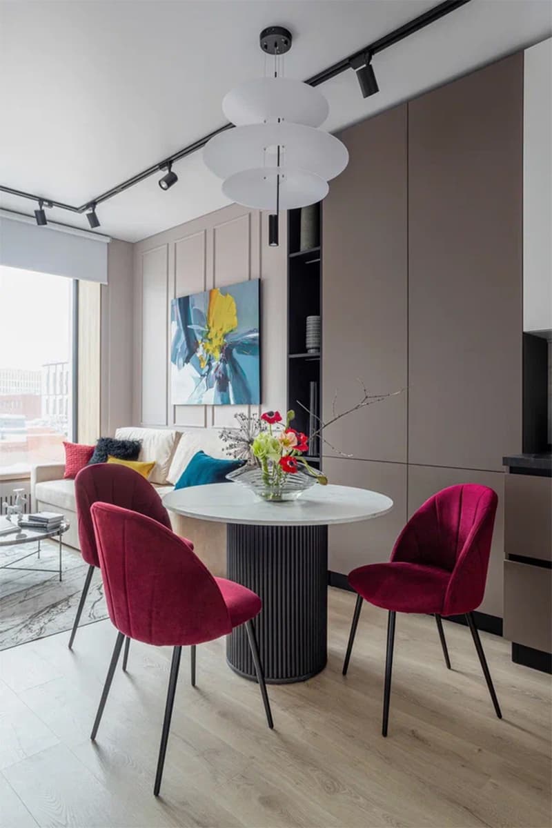 Элегантный интерьер квартиры в ЖК «Зиларт» площадью 35 квадратных метров — проект Аллы Нартовой