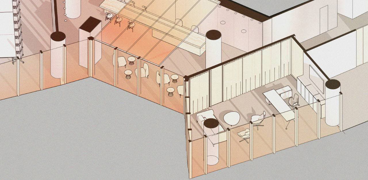 Golden Hour - офис в метавселенной: проект Екатерины Турбиной и компании «Делатели. Офисов»
