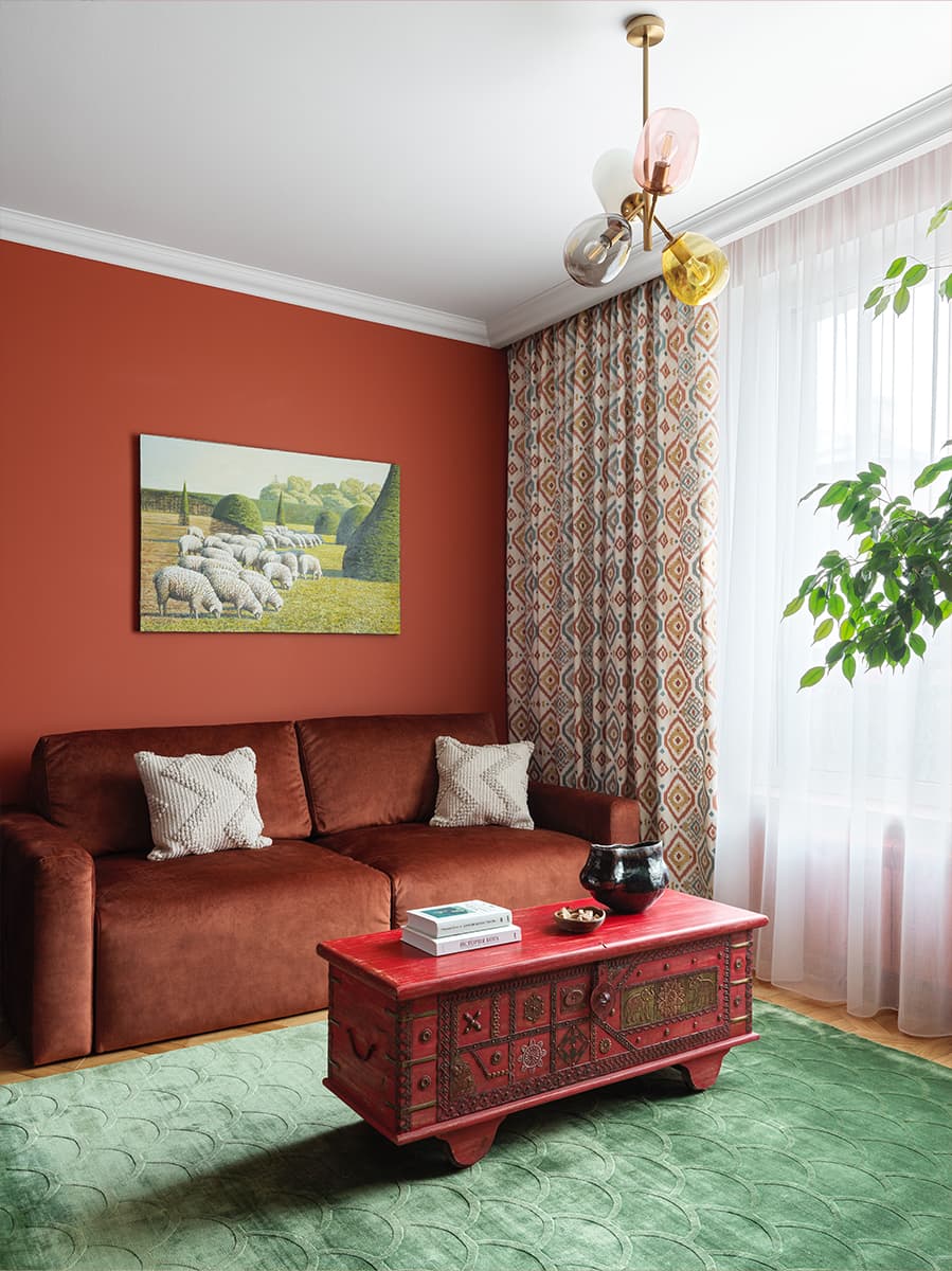 Интерьер квартиры с африканским колоритом — проект Екатерины Зиминой и Елены Федосеевой