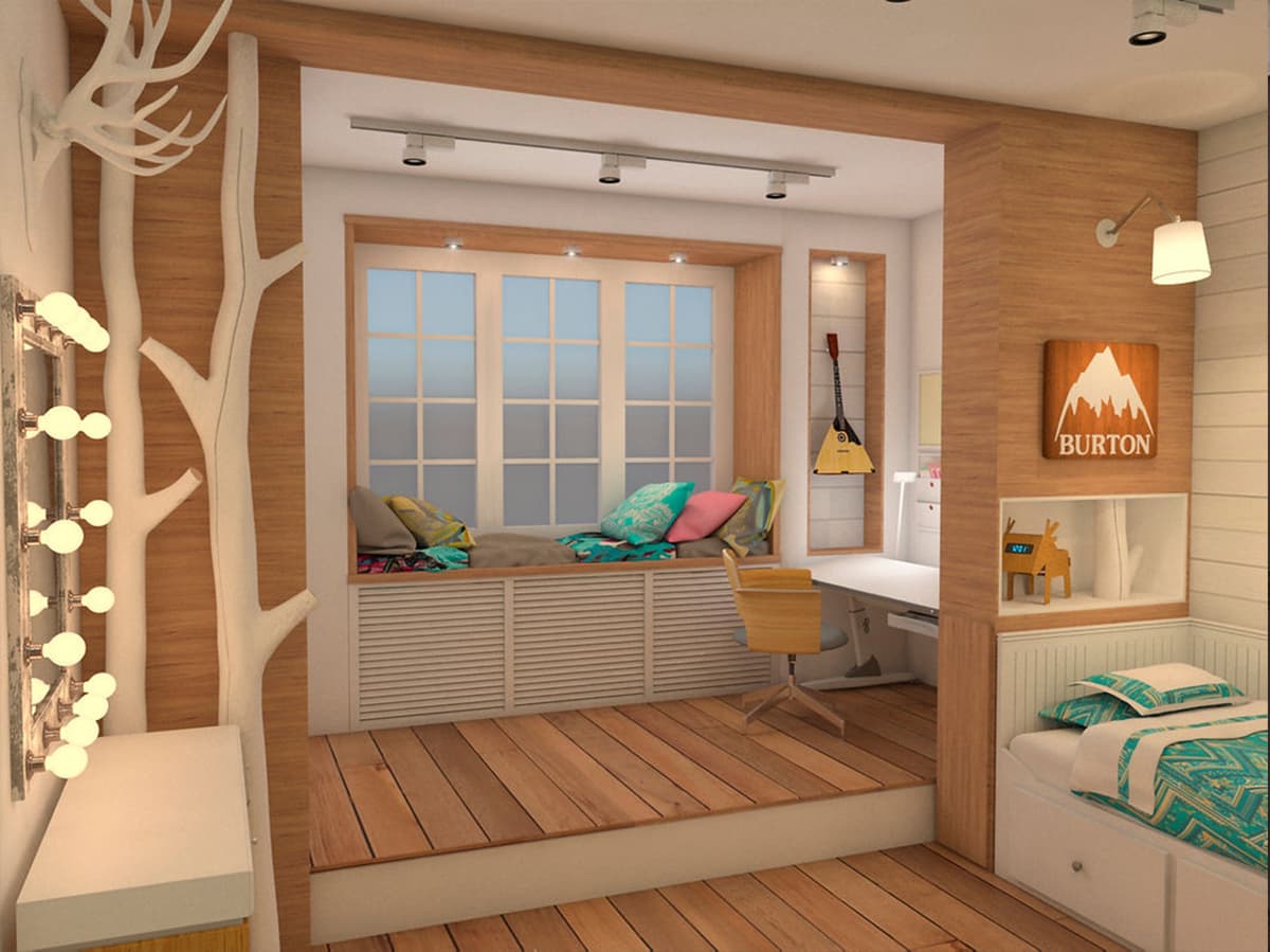 Ольга Рахманина. Проект детской комнаты для девочки подростка Dream & Ride